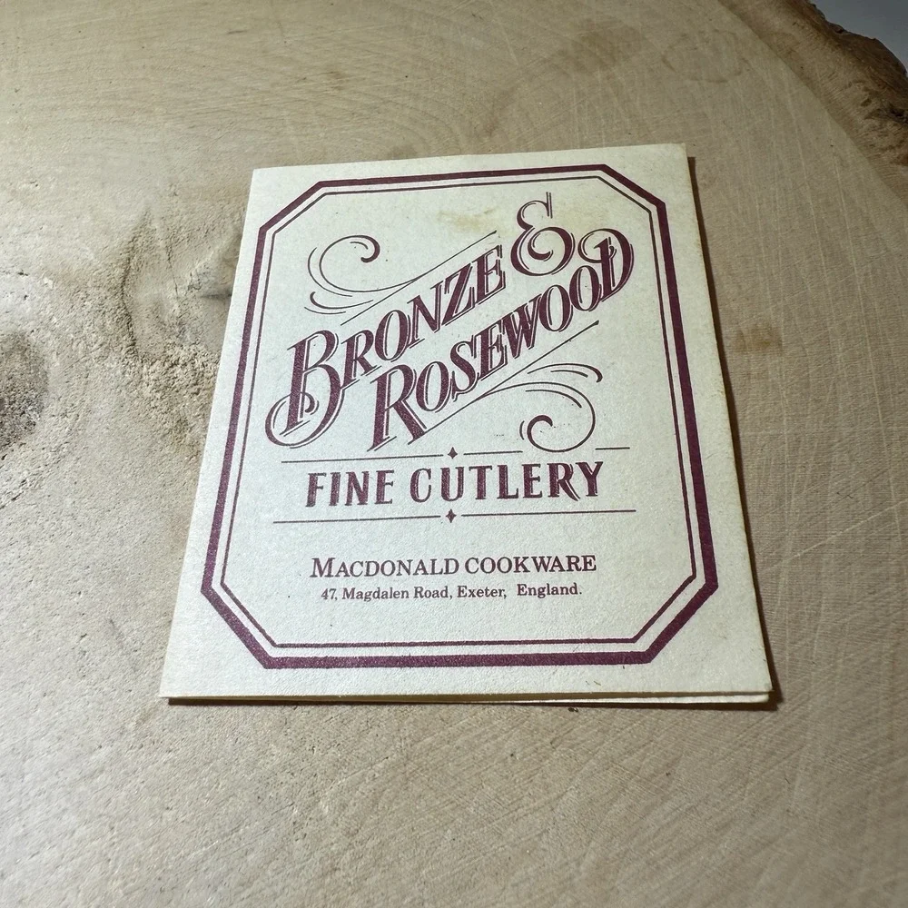 Macdonald Cookware England Handmade Bronze&Rosewood Coffee Spoons Set Of 6 W/Box